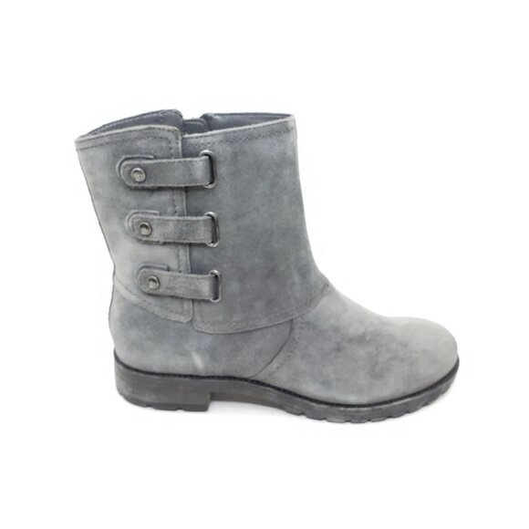 Naturalizer N5 Comfort Gray Suede Leather Buckle Ankle Boots Womens Size 8.5 W - Picture 9 of 9